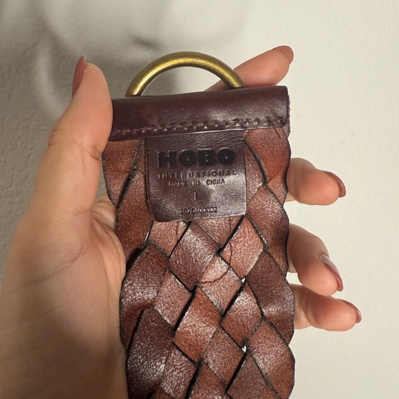 Hobo Brown Braided Leather Belt Size L - Picture 5 of 5